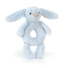 Load image into Gallery viewer, Jellycat Bashful Blue Bunny Ring Rattle