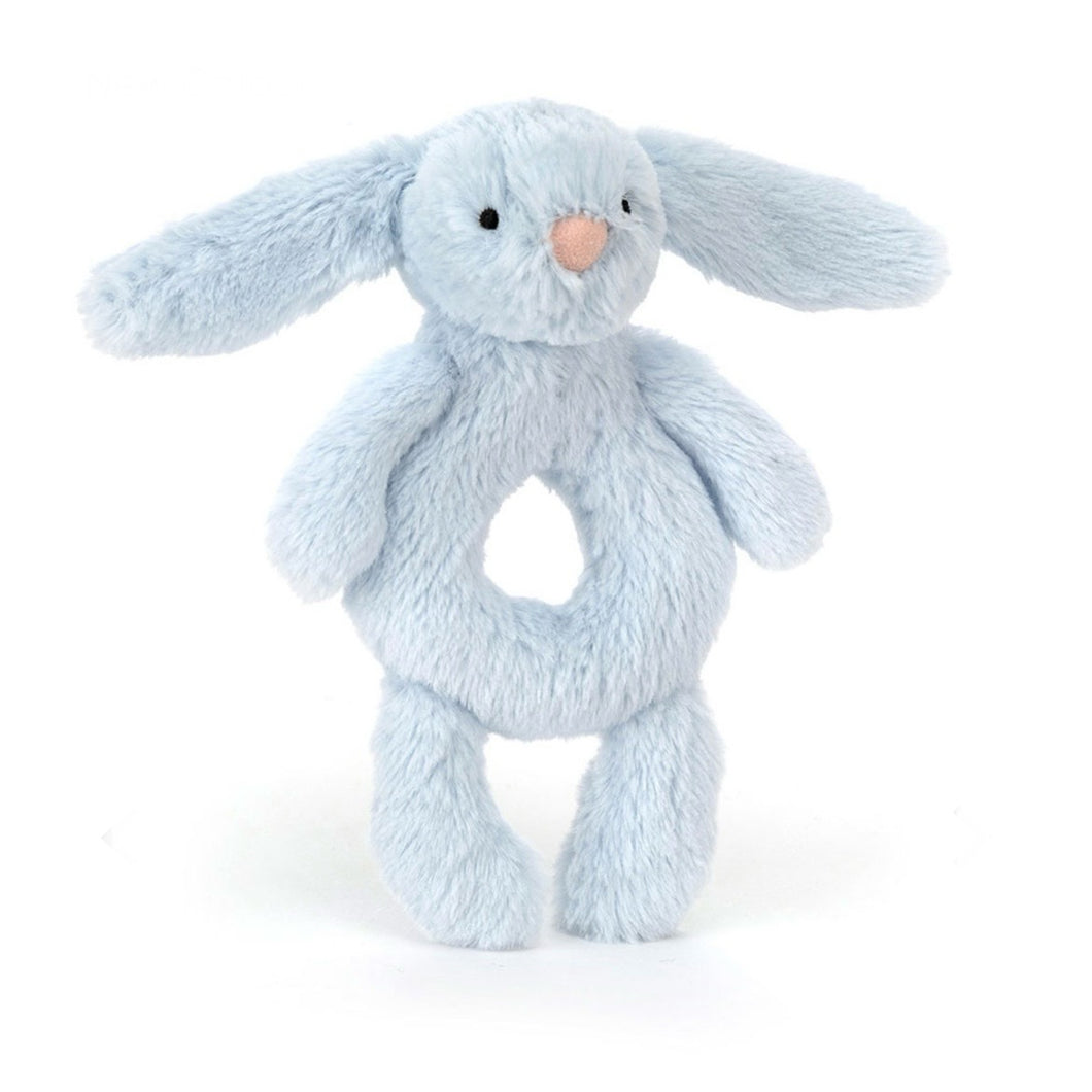 Jellycat Bashful Blue Bunny Ring Rattle
