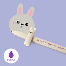 Load image into Gallery viewer, "Don't Worry Be Hoppy" Bunny Erasable Gel Pen - Erasable Pen
