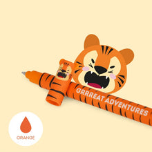 Load image into Gallery viewer, "Grrreat Adventure" Tiger Erasable Gel Pen - Erasable Pen
