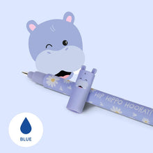 Load image into Gallery viewer, "Hip Hippo Hooray!" Hippo Erasable Gel Pen - Erasable Pen
