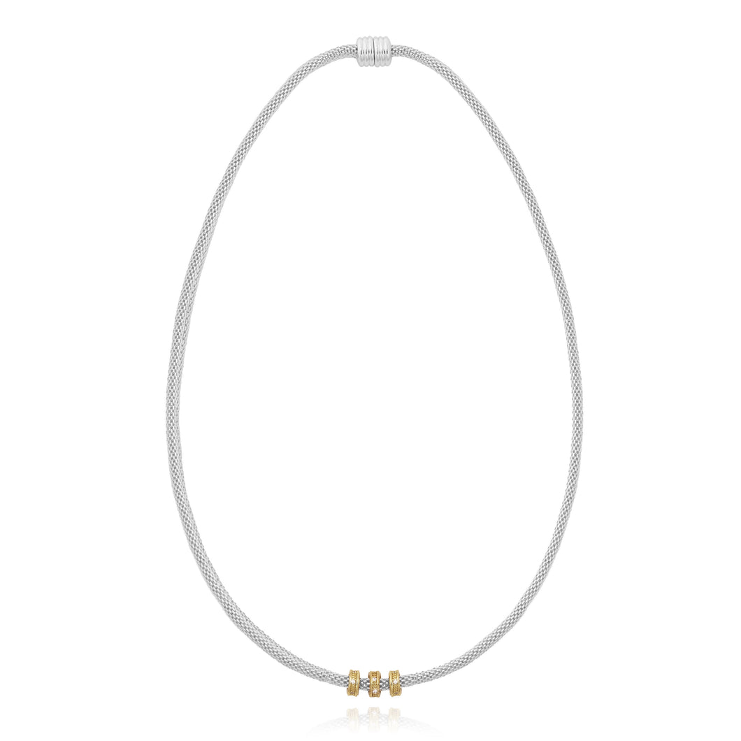 Joma Halo Silver Venetain Chain Necklace