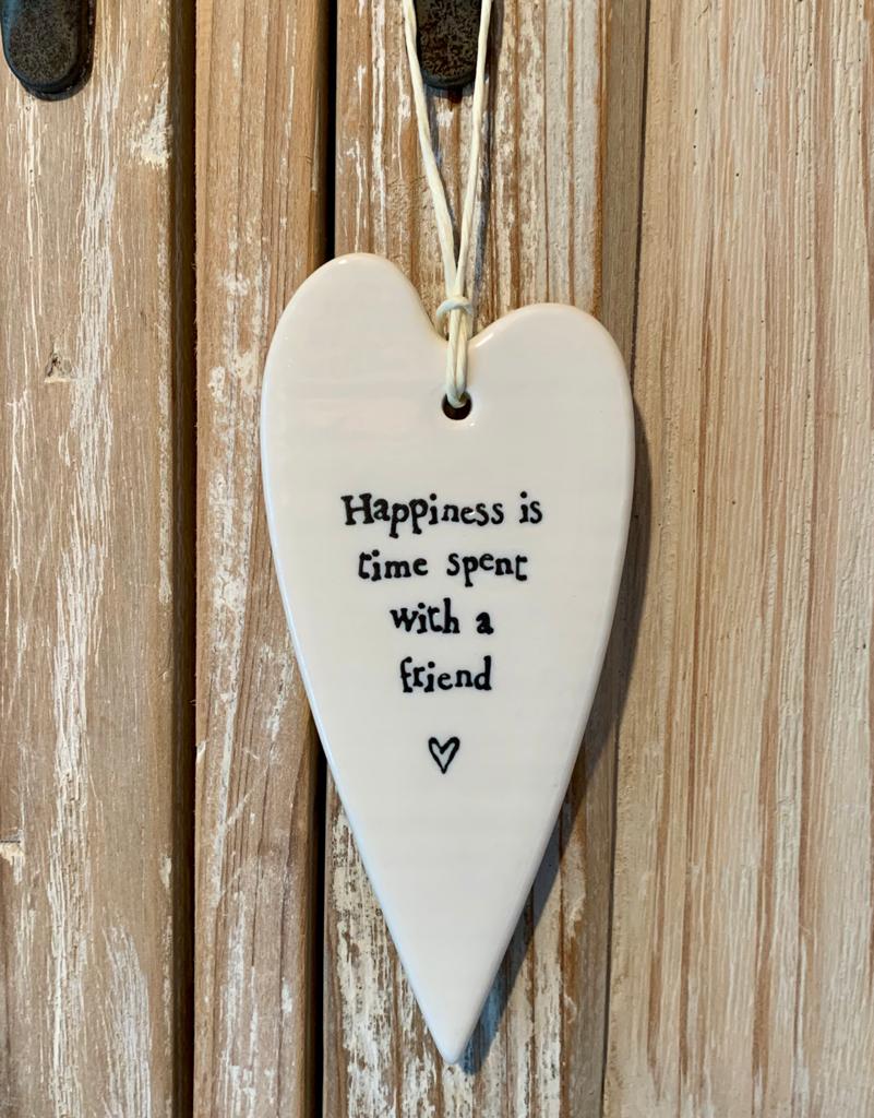 East Of India Happiness Is Time Spent With A Friend Plaque