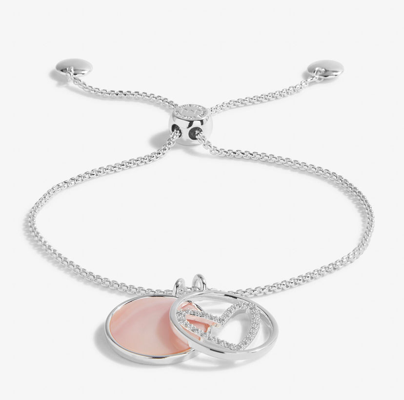 Joma Perla Pink Mother Of Pearl Heart Bracelet