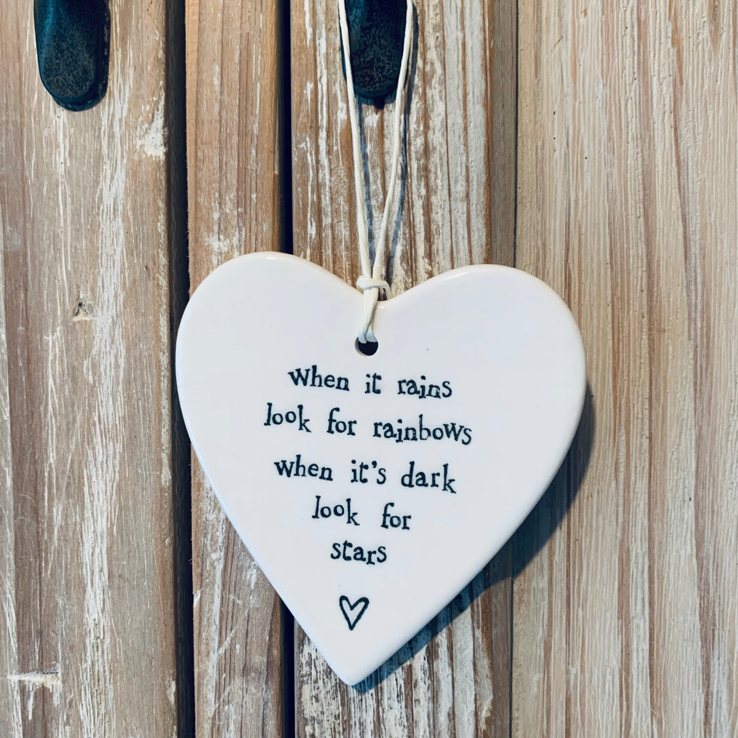 East Of India When It Rains Look For Rainbows, When It’s Dark Look For Stars Plaque